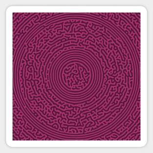 Circular Turing Pattern (Purple Pink) Sticker